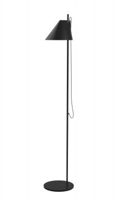 Schwarze Yuh LED Stehleuchte von Louis Poulsen: Moderne Stehlampe mit verstellbarem Schirm für Wohnzimmer und Büro.